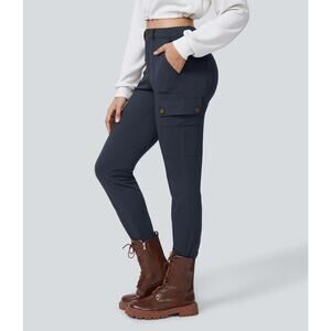 Halara Hiking Casual High Waisted Solid Skinny Cargo Pants Midnight Blue S